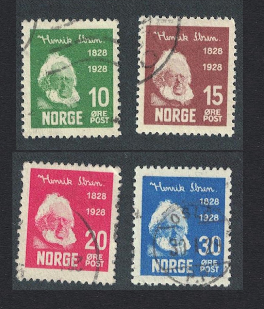 Norway Ibsen Centenary 4v 1928 Canc SG#200-203 MI#137-140 Sc#132-135