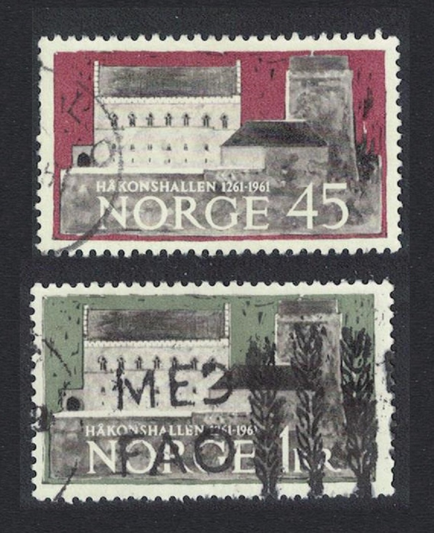 Norway 700th Anniversary of Haakonshallen Bergen 2v 1961 Canc SG#512-513 Sc#394-395