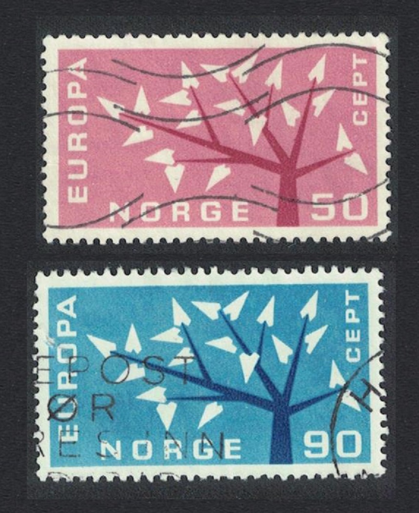 Norway Europa 2v 1962 Canc SG#527-528