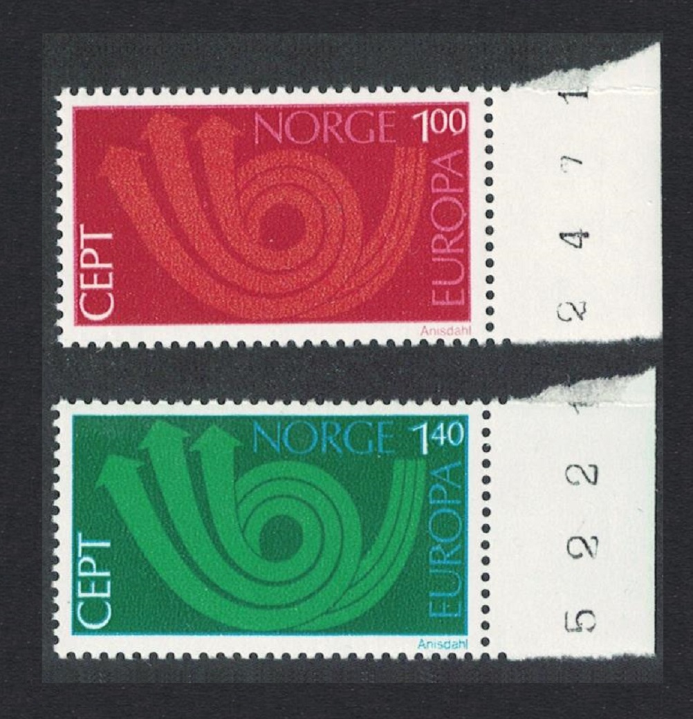 Norway Europa 2v Right Margins 1973 MNH SG#698-699