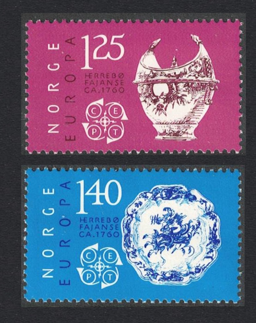 Norway Europa Early Products of Herrebo Potteries Halden 2v 1976 MNH SG#757-758 Sc#675-676