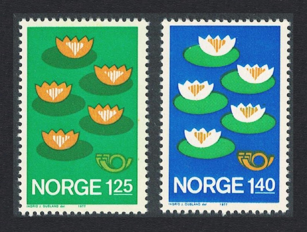 Norway Lotus Flower Environment Protection 2v Joint Issue 1977 MNH SG#770-771 MI#737-738 Sc#688-689