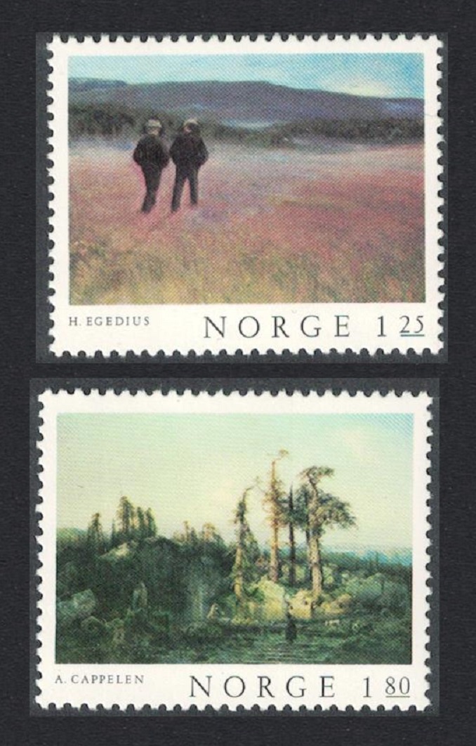 Norway Paintings 2v 1977 MNH SG#806-807 MI#753-754 Sc#704-705