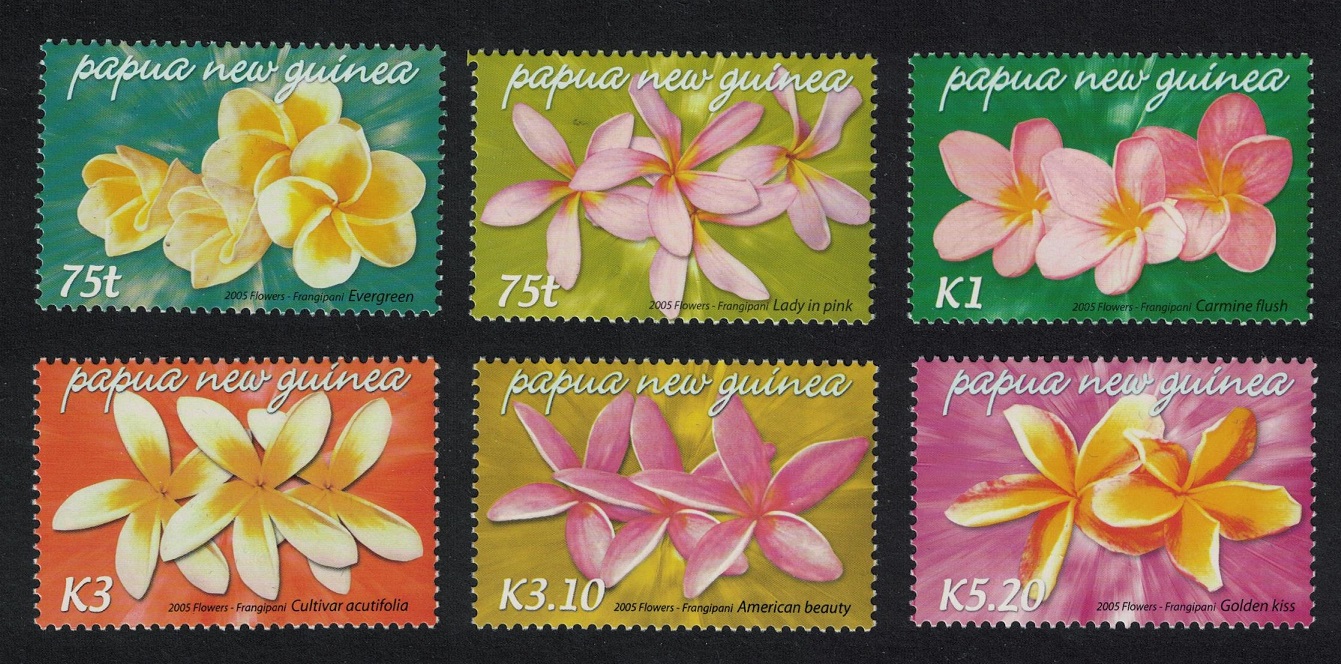 Papua New Guinea Frangipani Flowers 6v 2005 MNH SG#1074-1079 Sc#1170-1175