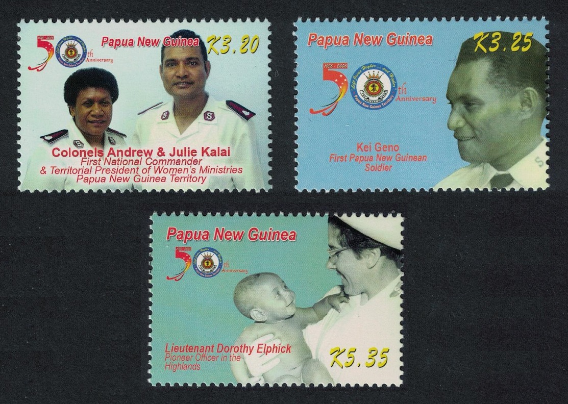 Papua New Guinea Salvation Army 3v Key Values 2006 MNH SG#1131-1133