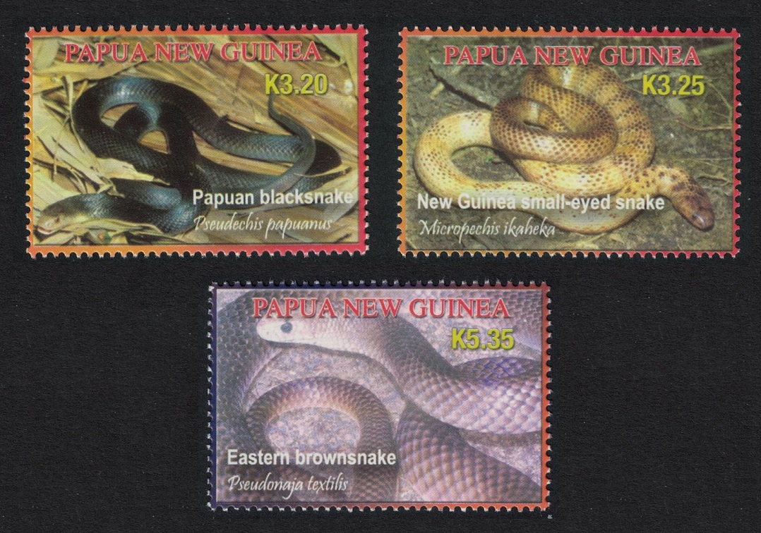 Papua New Guinea Snakes 3v TOP VALUES 2006 MNH SG#1143-1145 Sc#1232-1234