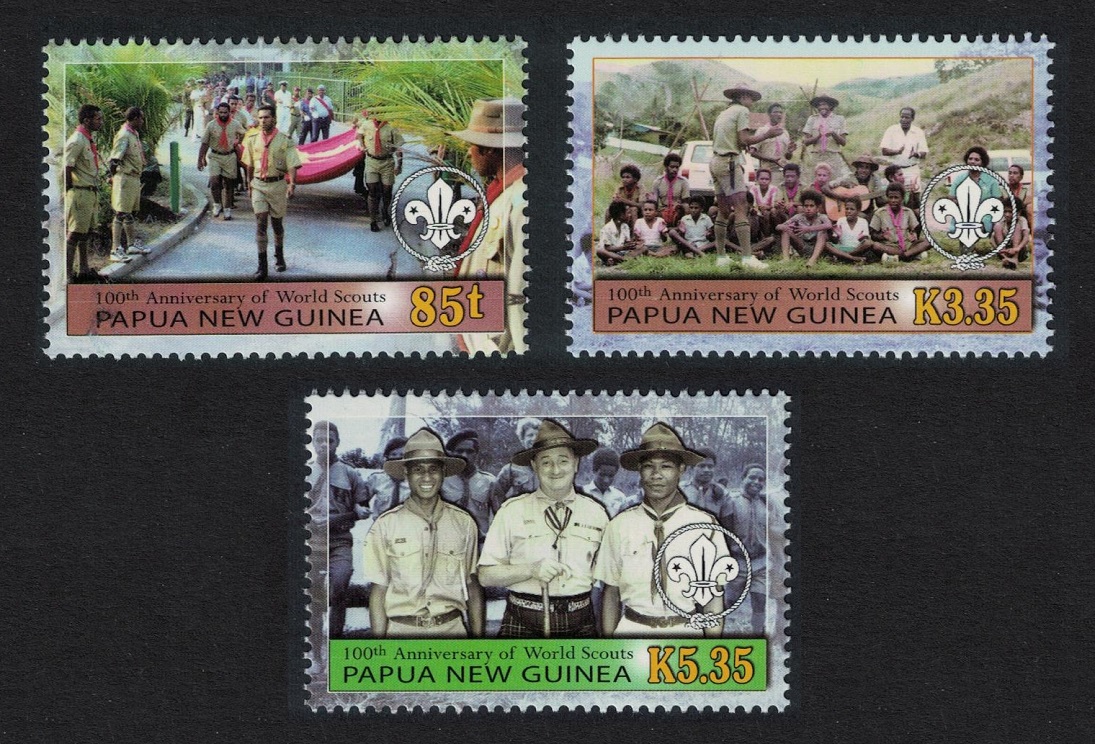 Papua New Guinea Centenary of Scouting 3v 2007 MNH SG#1166-1168