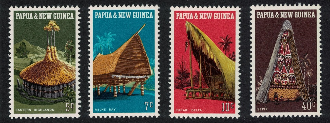 Papua New Guinea Native Dwellings 4v 1971 MH SG#191-194