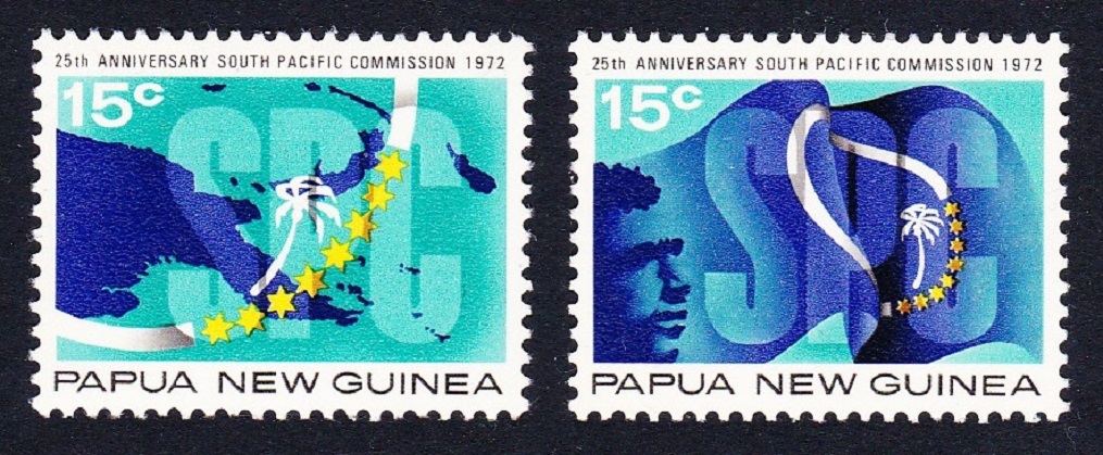 Papua New Guinea 25th Anniversary of South Pacific Commission 2v 1972 MNH SG#214-215 Sc#342-343