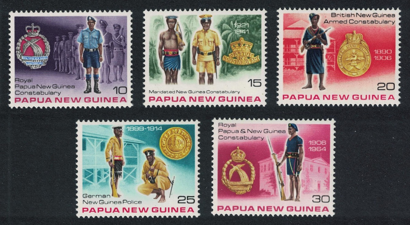 Papua New Guinea Constabulary Police Forces 5v 1978 MNH SG#354-358 MI#355-359 Sc#486-490