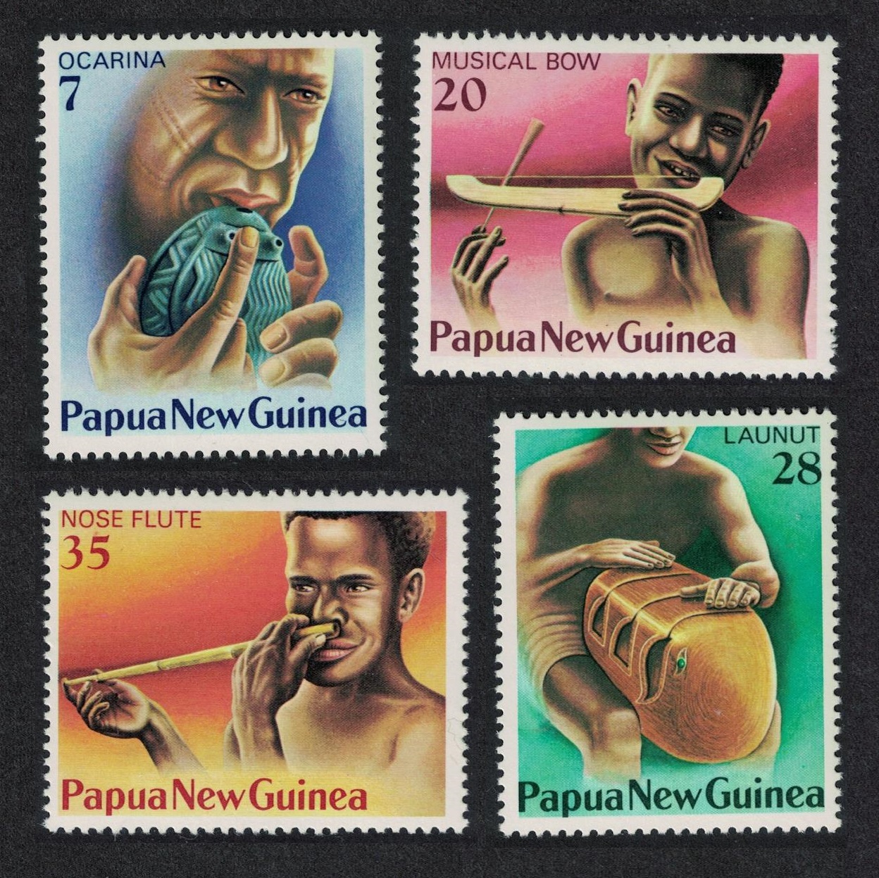 Papua New Guinea Musical Instruments 4v 1979 MNH SG#359-362 Sc#491-494