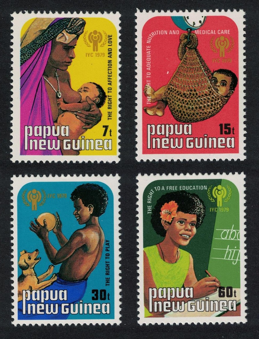 Papua New Guinea Dog International Year of the Child 4v 1979 MNH SG#376-379 MI#377-380 Sc#508-511