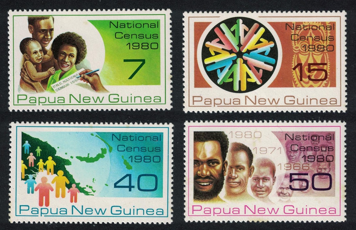 Papua New Guinea National Census 4v 1980 MNH SG#389-392 MI#390-393 Sc#517-520