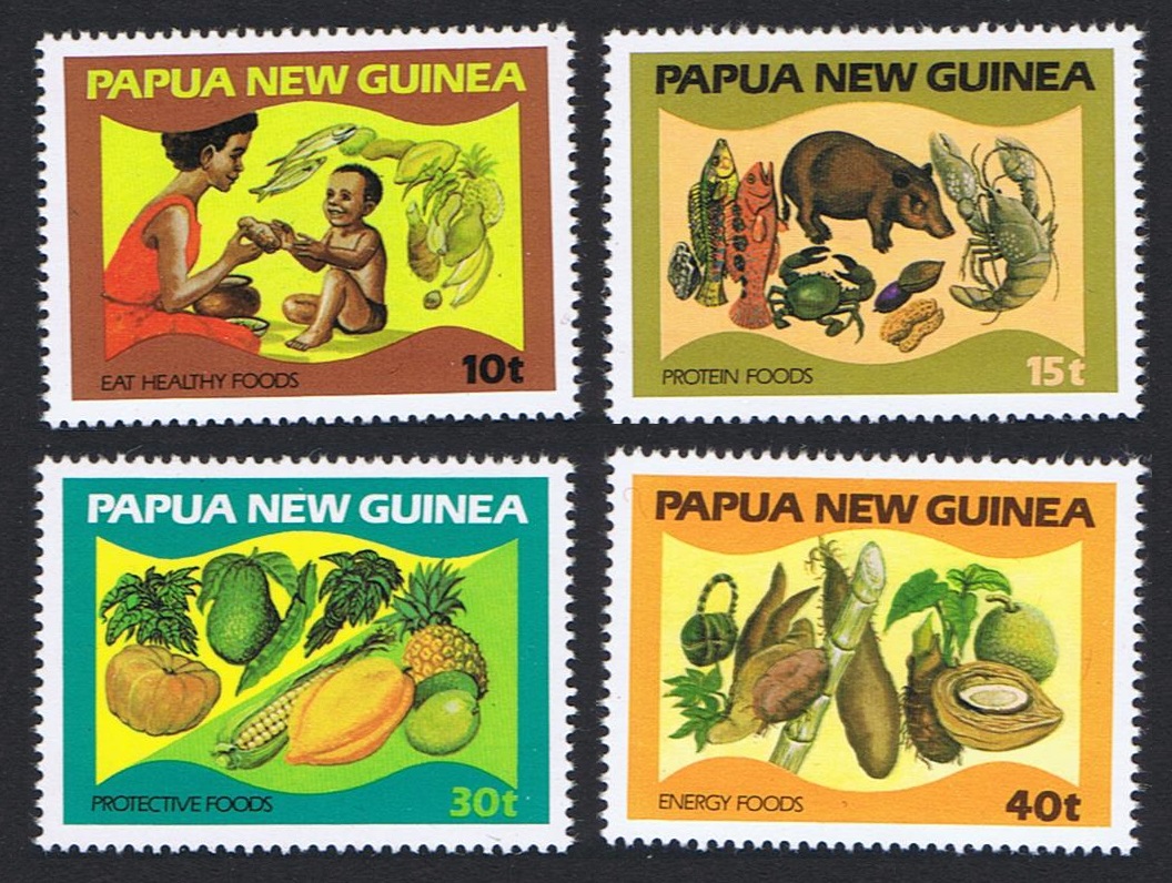 Papua New Guinea Food and Nutrition 4v 1982 MNH SG#434-437 MI#435-438 Sc#562-565