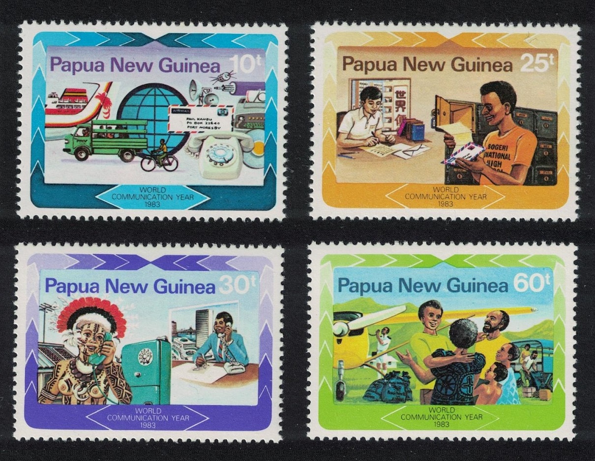 Papua New Guinea World Communications Year 4v 1983 MNH SG#468-471 MI#463-466 Sc#584-587