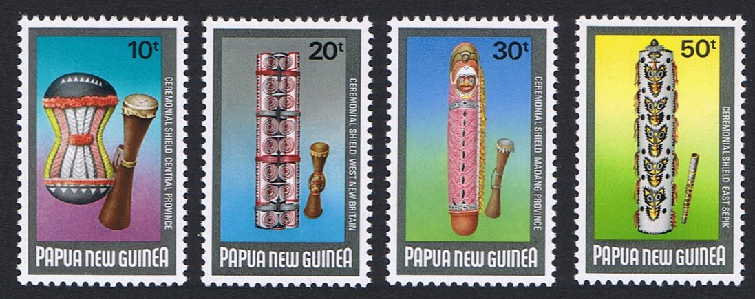 Papua New Guinea Ceremonial Shields 4v 1984 MNH SG#483-486 MI#479-482 Sc#604-607