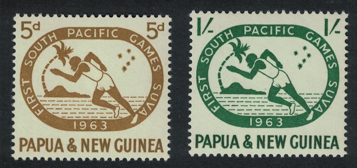 Papua New Guinea First South Pacific Games Suva 2v 1963 MNH SG#49-50