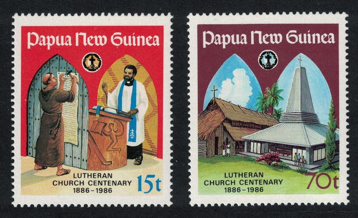 Papua New Guinea Lutheran Church 2v 1986 MNH SG#529-530 MI#529-530 Sc#649-650