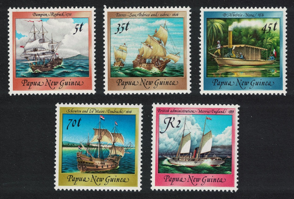 Papua New Guinea Ships 5v 1987 MNH SG#544=556