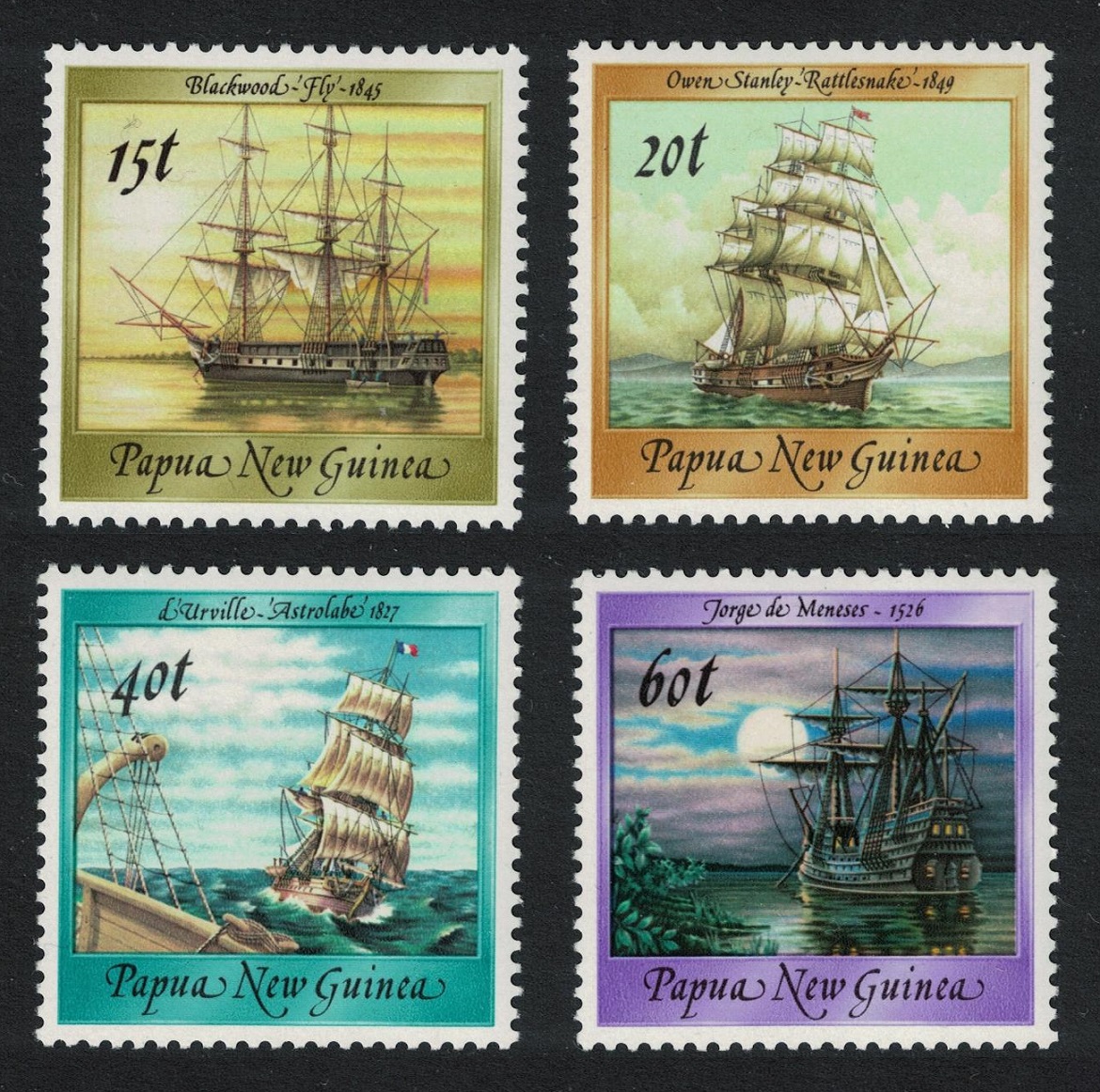 Papua New Guinea Ships 4v 1988 MNH SG#546=553