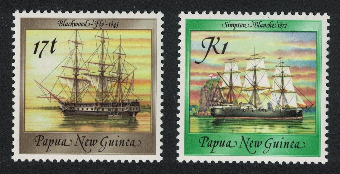 Papua New Guinea Ships 2v 1988 MNH SG#547=555