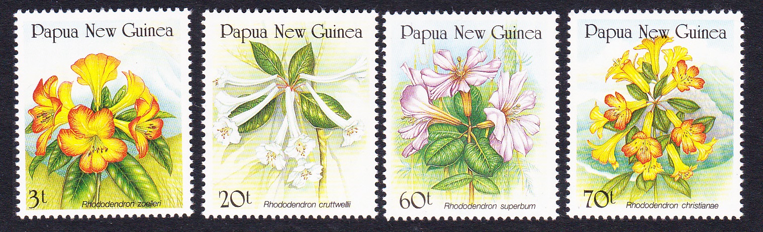 Papua New Guinea Rhododendrons 4v 1989 MNH SG#585-588 Sc#603-606