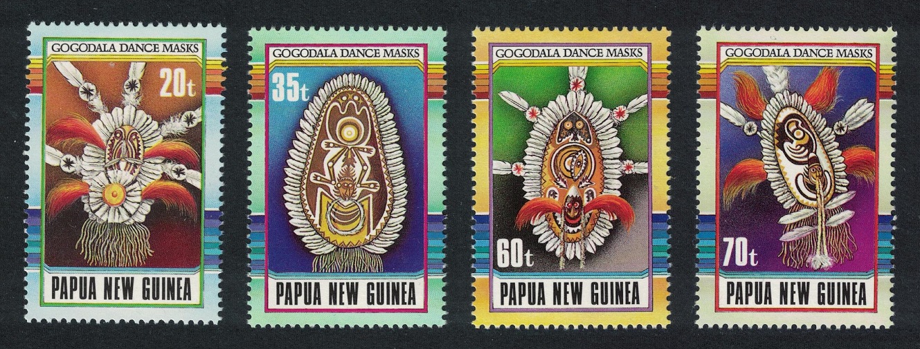 Papua New Guinea Gogodala Dance Masks 4v 1990 MNH SG#617-620 MI#616-619 Sc#735-738