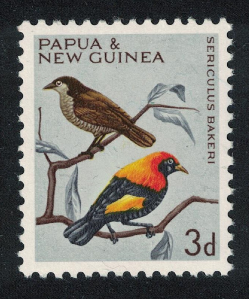 Papua New Guinea Adelbert Bowerbird Bird 3d 1965 MNH SG#62