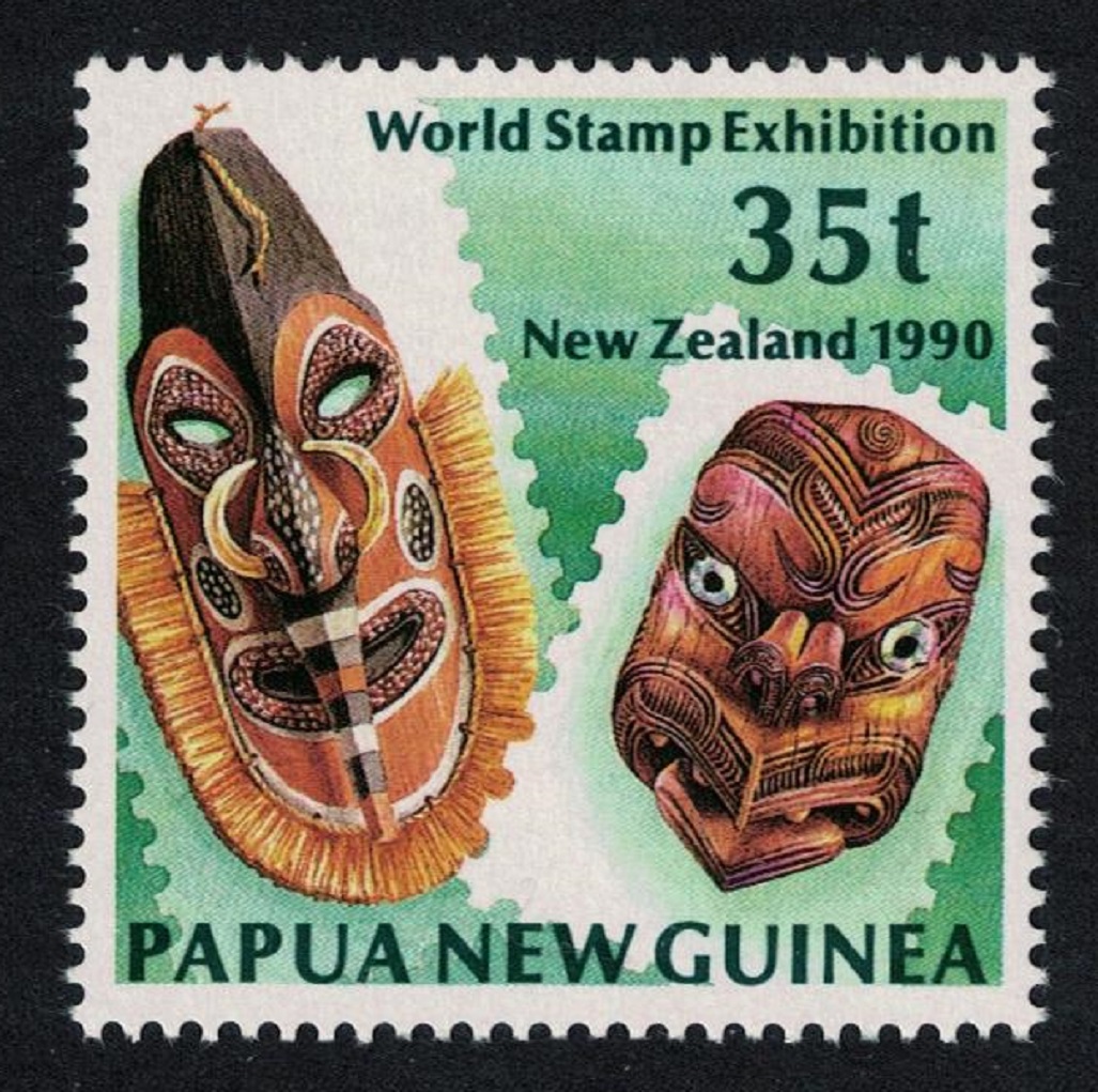 Papua New Guinea Sepik and Maori Kororu Masks 1990 MNH SG#621 MI#622 Sc#741