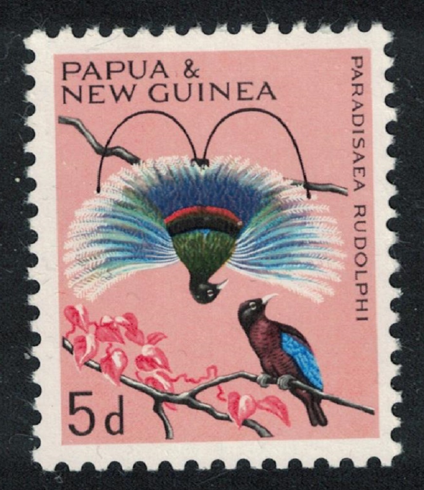 Papua New Guinea Blue Bird of Paradise 5d 1965 MNH SG#63