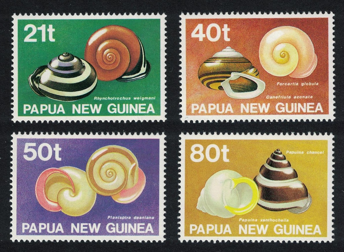 Papua New Guinea Land Shells 4v 1991 MNH SG#632-635 Sc#750-753