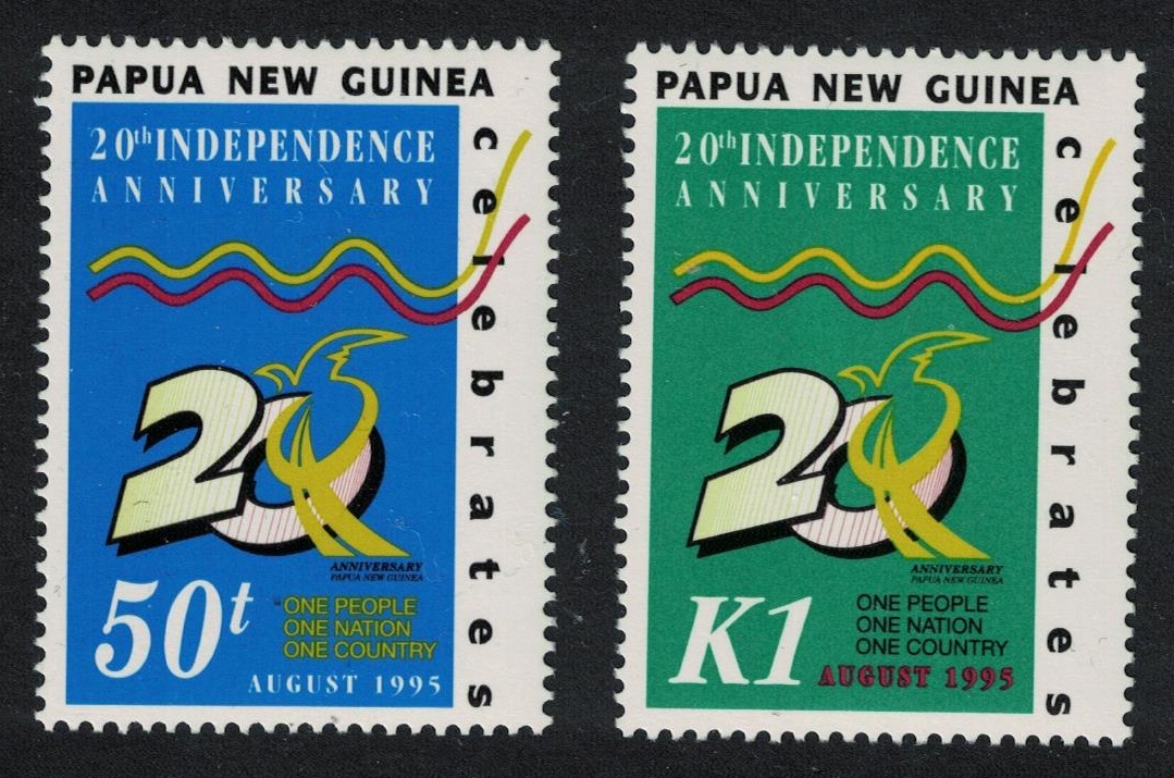 Papua New Guinea Independence Anniversary 2v 1995 MNH SG#767-768 MI#759-760 Sc#880-881