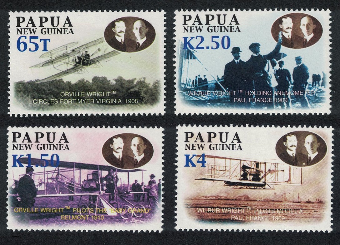 Papua New Guinea Centenary of Powered Flight 4v 2003 MNH SG#983-986