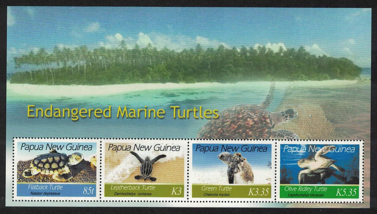 Papua New Guinea Endangered Marine Turtles MS 2007 MNH SG#MS1164