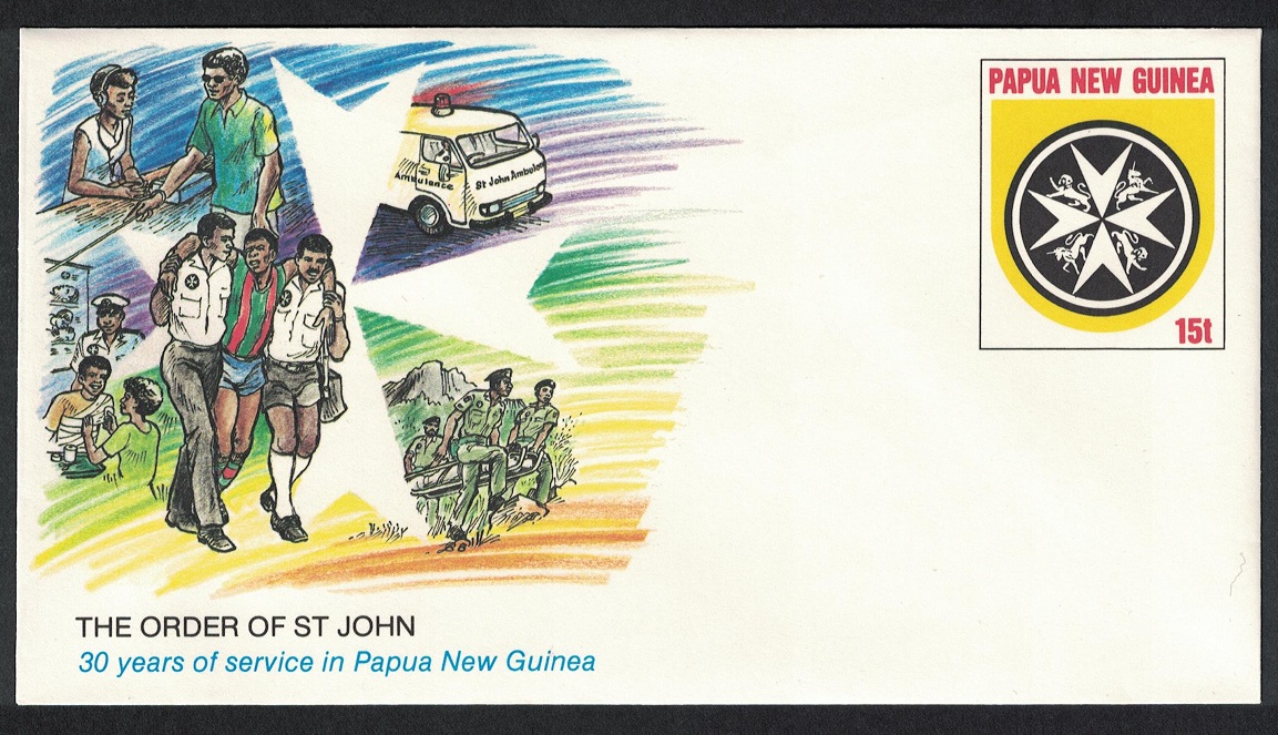 Papua New Guinea Order of St John Pre-stamped Envelope PSE #13 1987