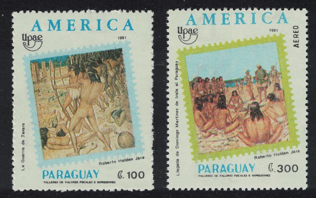 Paraguay Voyages of Discovery Native Americans UPAEP 2v 1991 MNH SG#1332-1333 MI#4555-4556 Sc#2379-2380