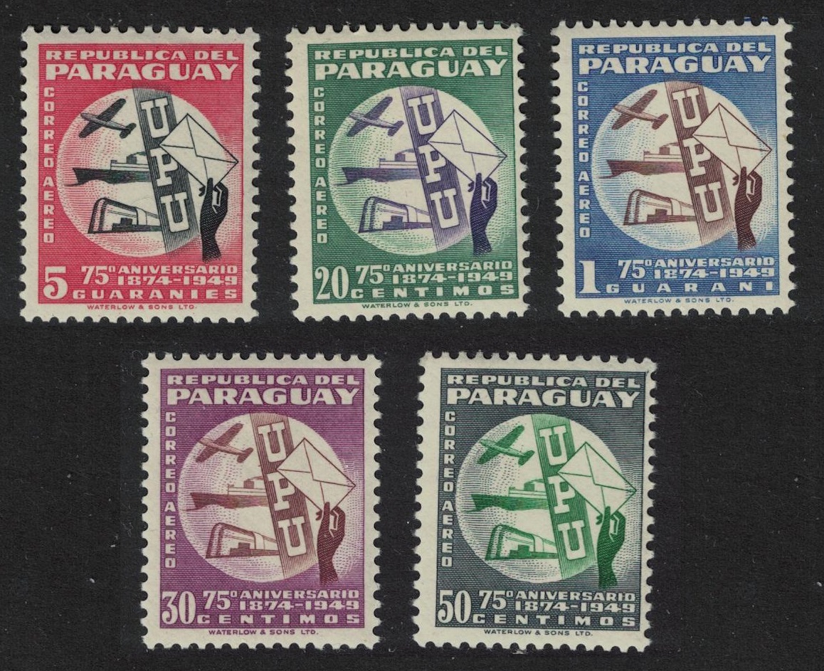 Paraguay 75th Anniversary of UPU 1949 MNH SG#691-695