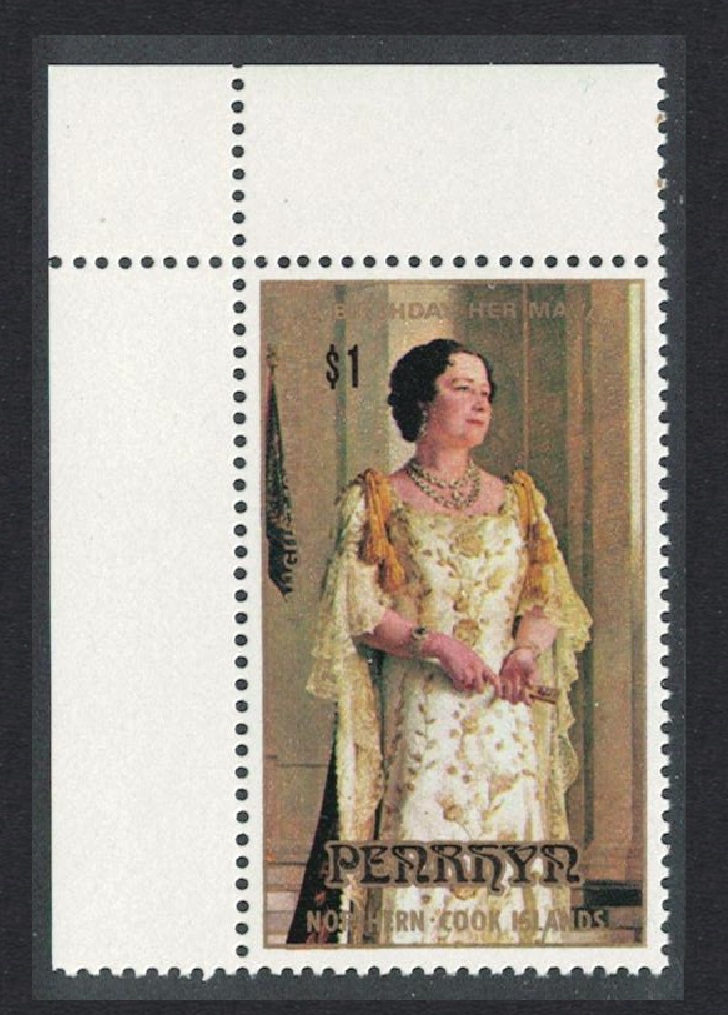 Penrhyn Island 80th Birthday of The Queen Mother T1 Corner 1980 MNH SG#150 Sc#117