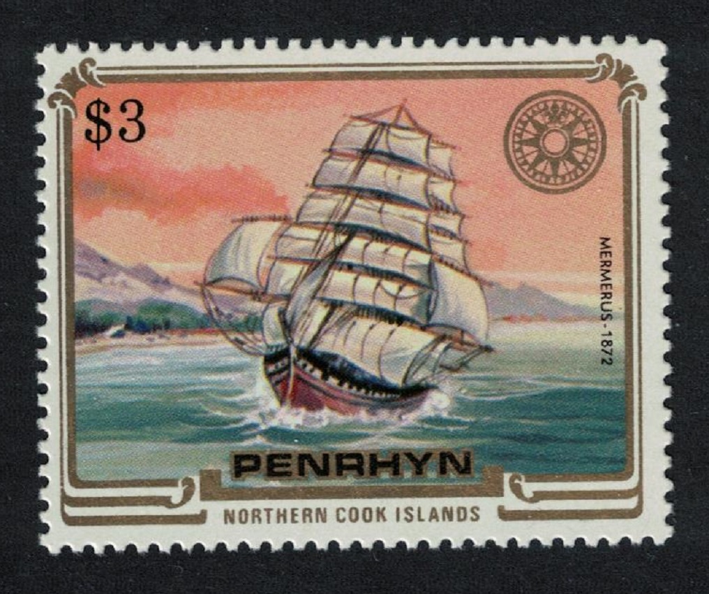 Penrhyn Island &#39;Mermerus&#39; Ship $3 1984 MNH SG#353 Sc#284