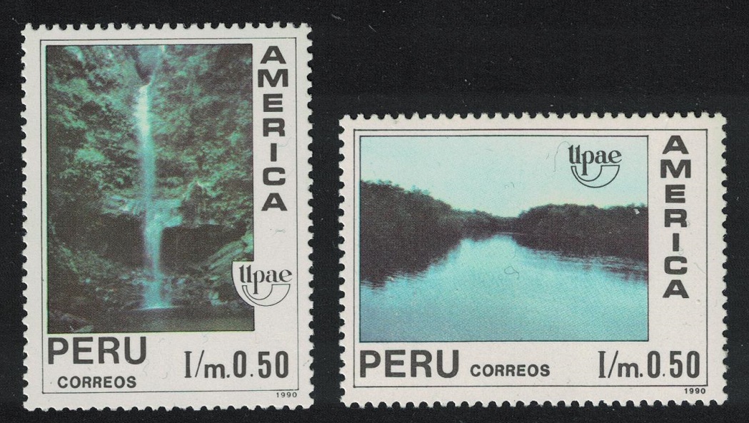 Peru Lake Waterfall Natural World UPAEP 2v 1991 MNH SG#1766-1767 MI#1454-1455