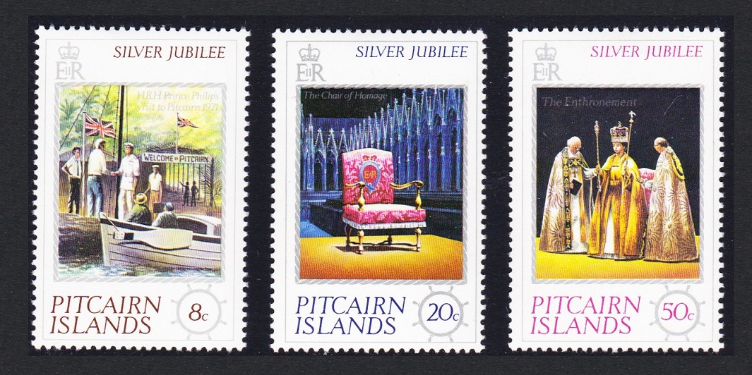 Pitcairn Islands Silver Jubilee 3v 1977 MNH SG#171-173 Sc#160-162