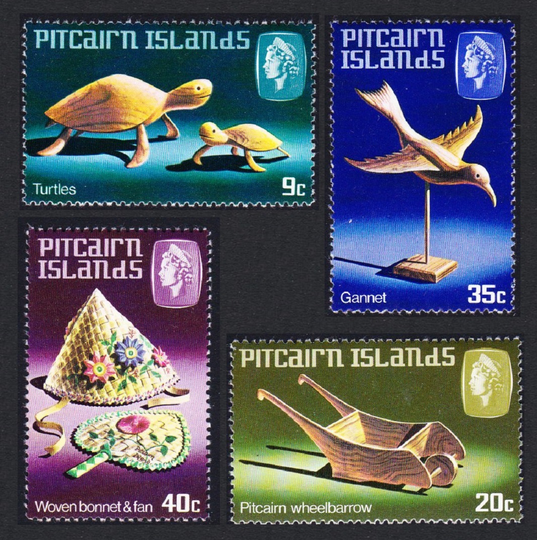 Pitcairn Islands Handicrafts Wheelbarrow 4v 1980 MNH SG#207-210 Sc#194-197