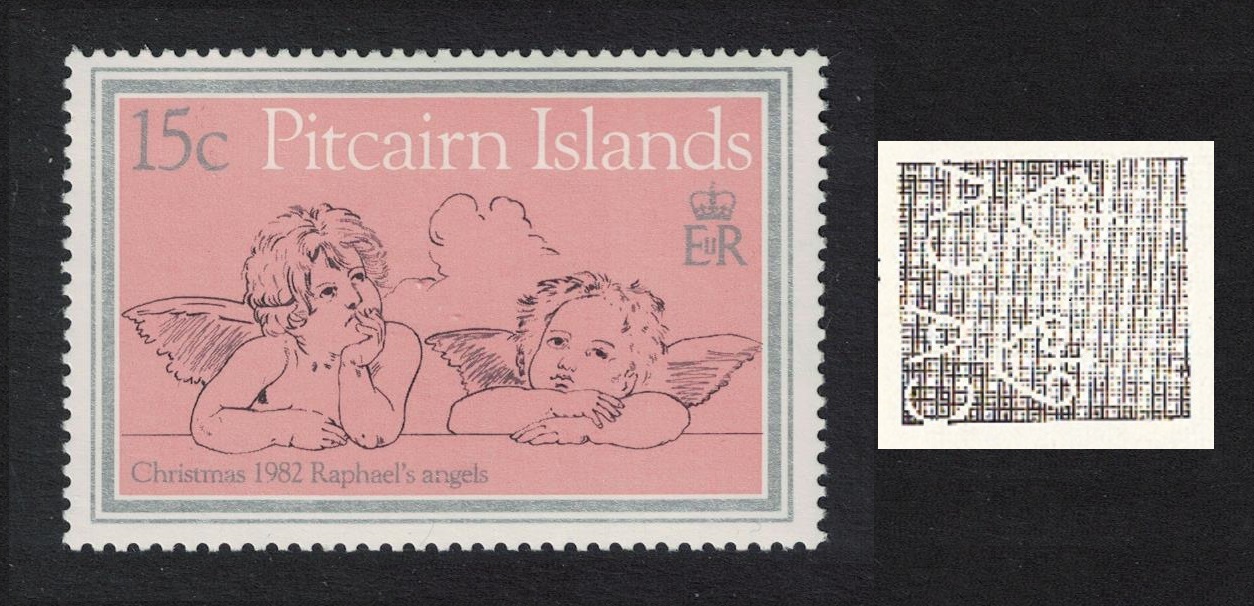 Pitcairn Islands Christmas Angels by Raphael 15c WATERMARK Var 1982 MNH SG#230w Sc#217var