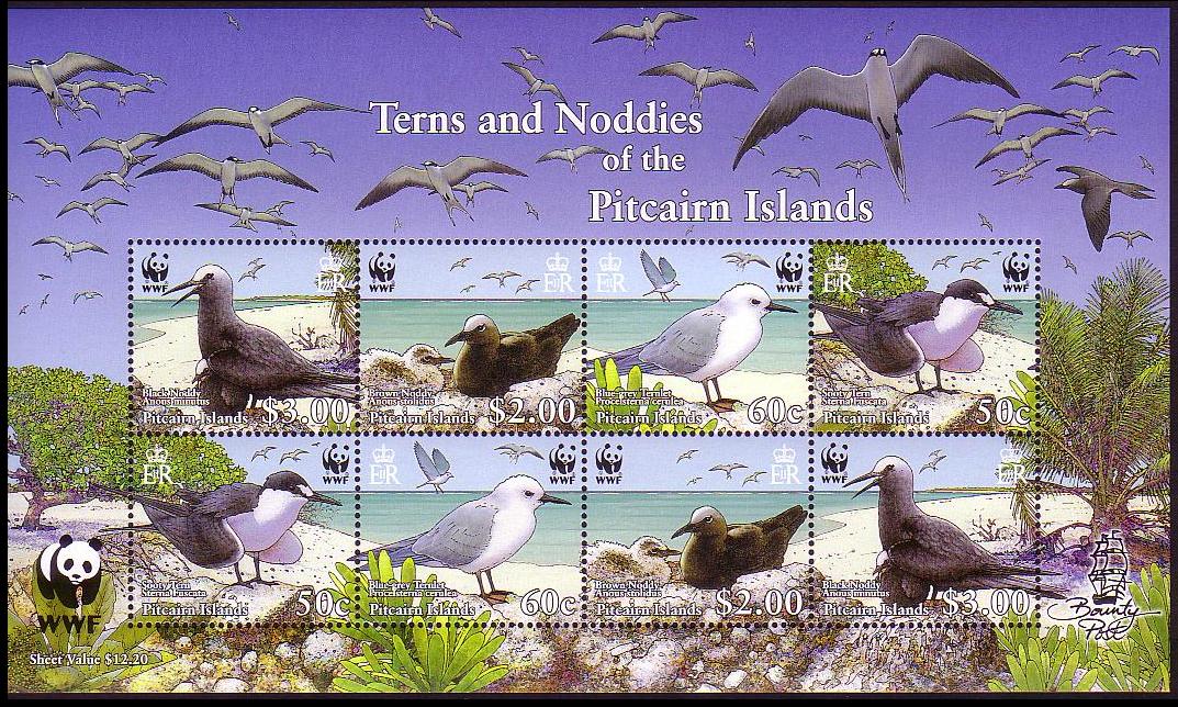 Pitcairn Islands WWF Seabirds MS 2007 MNH SG#MS728 MI#717-720 Sc#647a-d