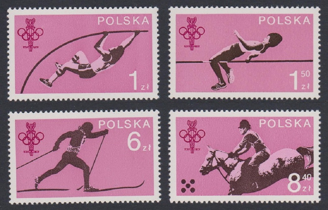 Poland Horses Skiing Athletics Polish Olympic Committee 4v 1979 MNH SG#2600-2603 Sc#2323-2326