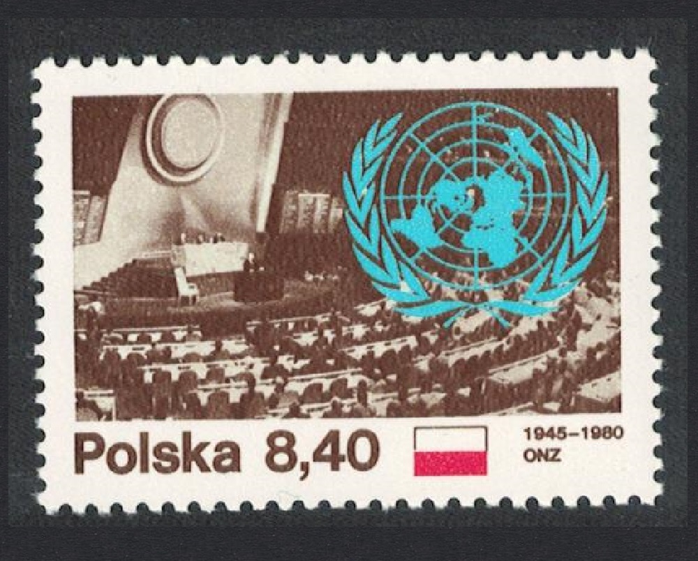 Poland 35th Anniversary of UNO 1980 MNH SG#2703 Sc#2417