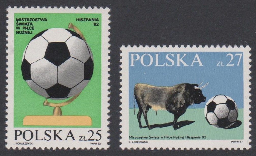 Poland World Cup Football Championship Spain 2v 1982 MNH SG#2815-2816 Sc#2521-2522