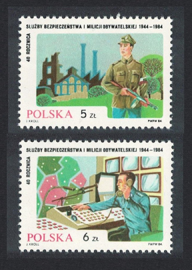 Poland 40th Anniversary of Security Force and Civil Militia 2v 1984 MNH SG#2953-2954