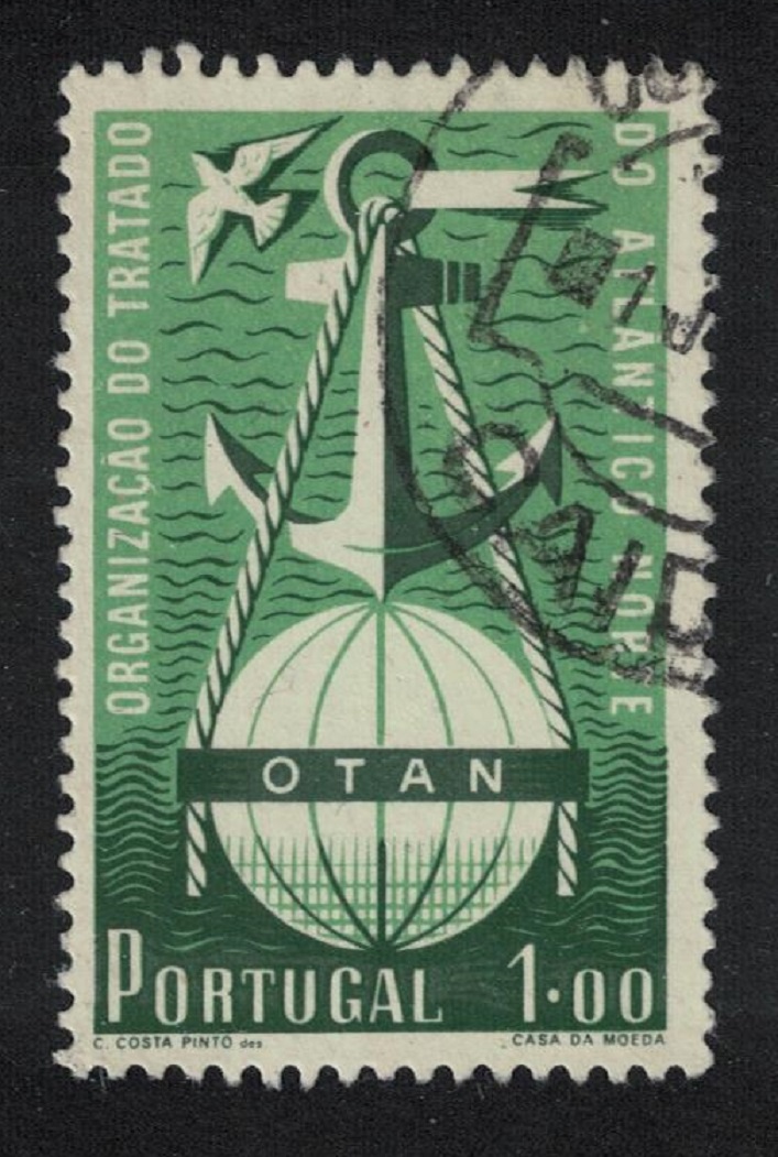 Portugal Bird 3rd Anniversary of NATO 1952 Canc SG#1065 Sc#747