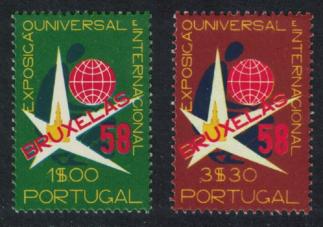 Portugal Brussels International Exhibition 2v 1958 MNH SG#1148-1149